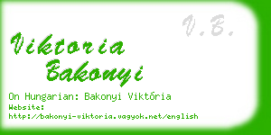 viktoria bakonyi business card